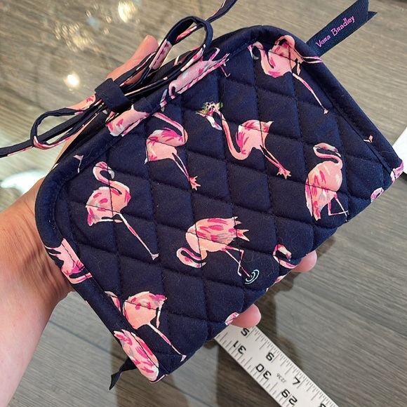 Vera Bradley Flamingo Fiesta Jewelry Case, Coin Purse, Medium Cosmetic Bag NWT - Picture 15 of 17